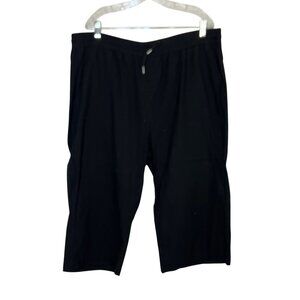 Elastic Waist Shorts Womens Size 3XL Black Drawstring Pockets